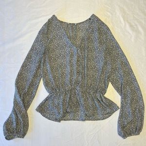 Black and White Speckled Shirt